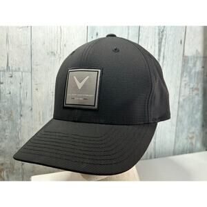 Callaway Golf FlexFit Black Adjustable Hat Stretch Fit Baseball Cap
